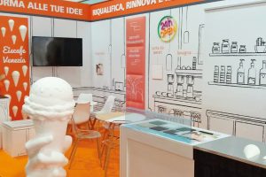 Stand costruito da Printmateria alla Mostra Internazionale del Gelato Artigianale
